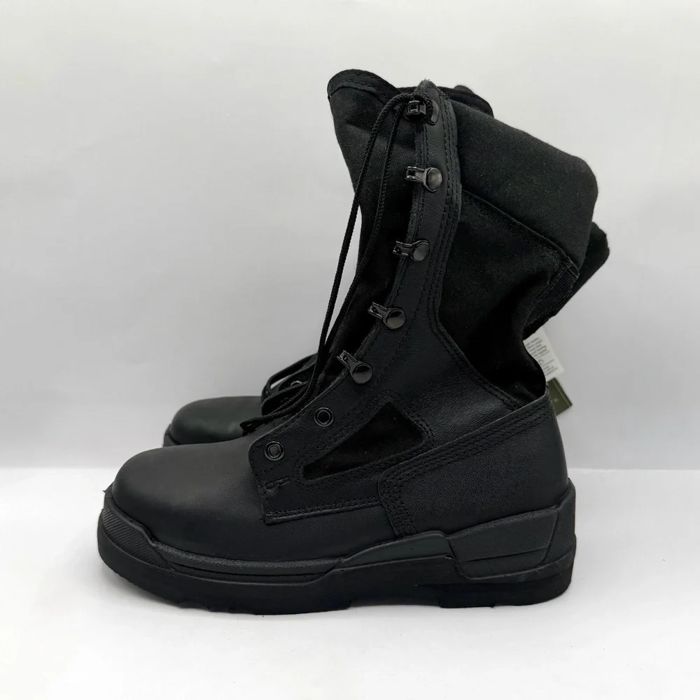 Rocky 6129 Navy Boots 4.5W Unisex Steel Toe Made in USA Vibram Sole NEW WITH TAG